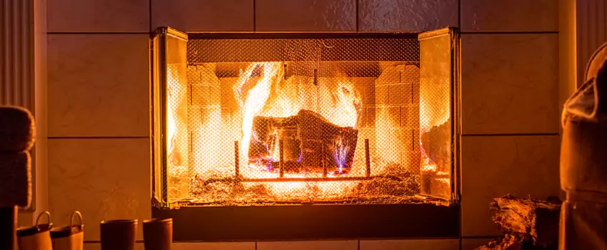 Mendota Hearth Landscape Fireplace Installation in Seattle Street, Massachusetts